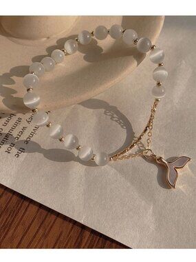 mermaid bracelet beads crystal cute
